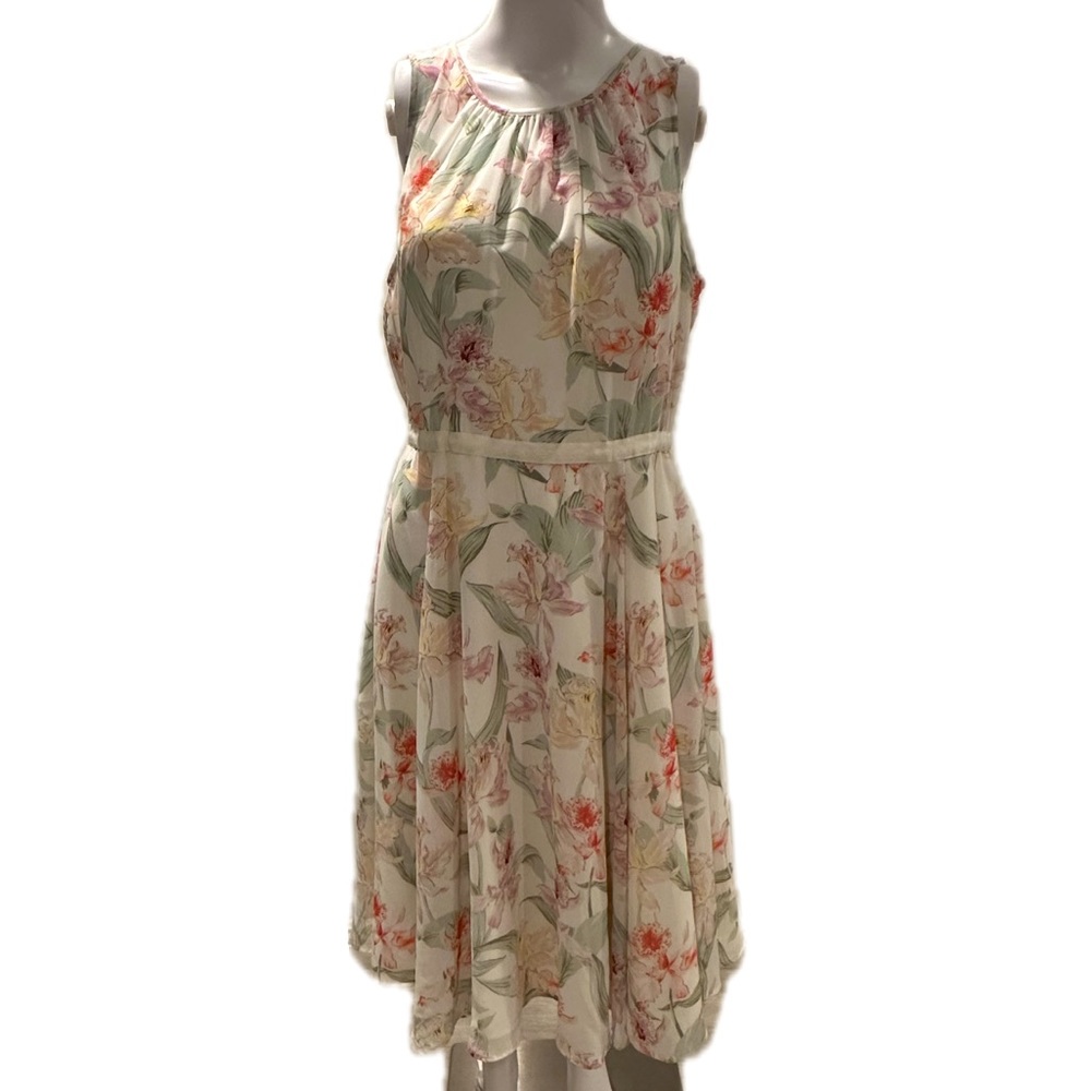 Ann Taylor Floral Spring Sleeveless Midi Dress
